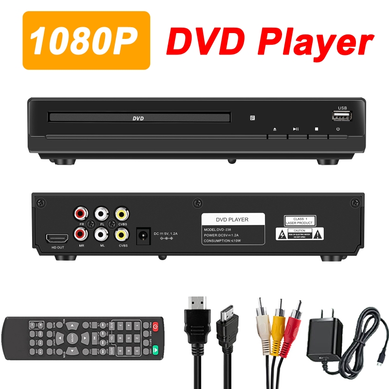 Home Cinema Dvd - Reprodutor de DVD 1080P HD, Reprodutor