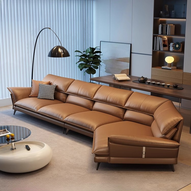 Home Cinema Furniture - Couro genuíno de luxo italiano sofás