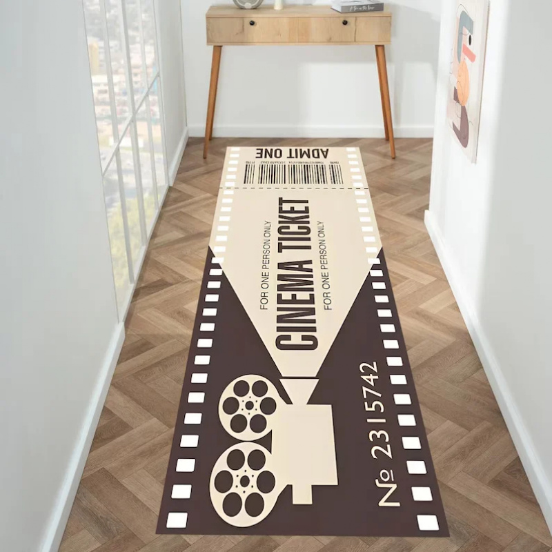Home Cinema Tickets - Tapete Vintage com Tema de Cinema