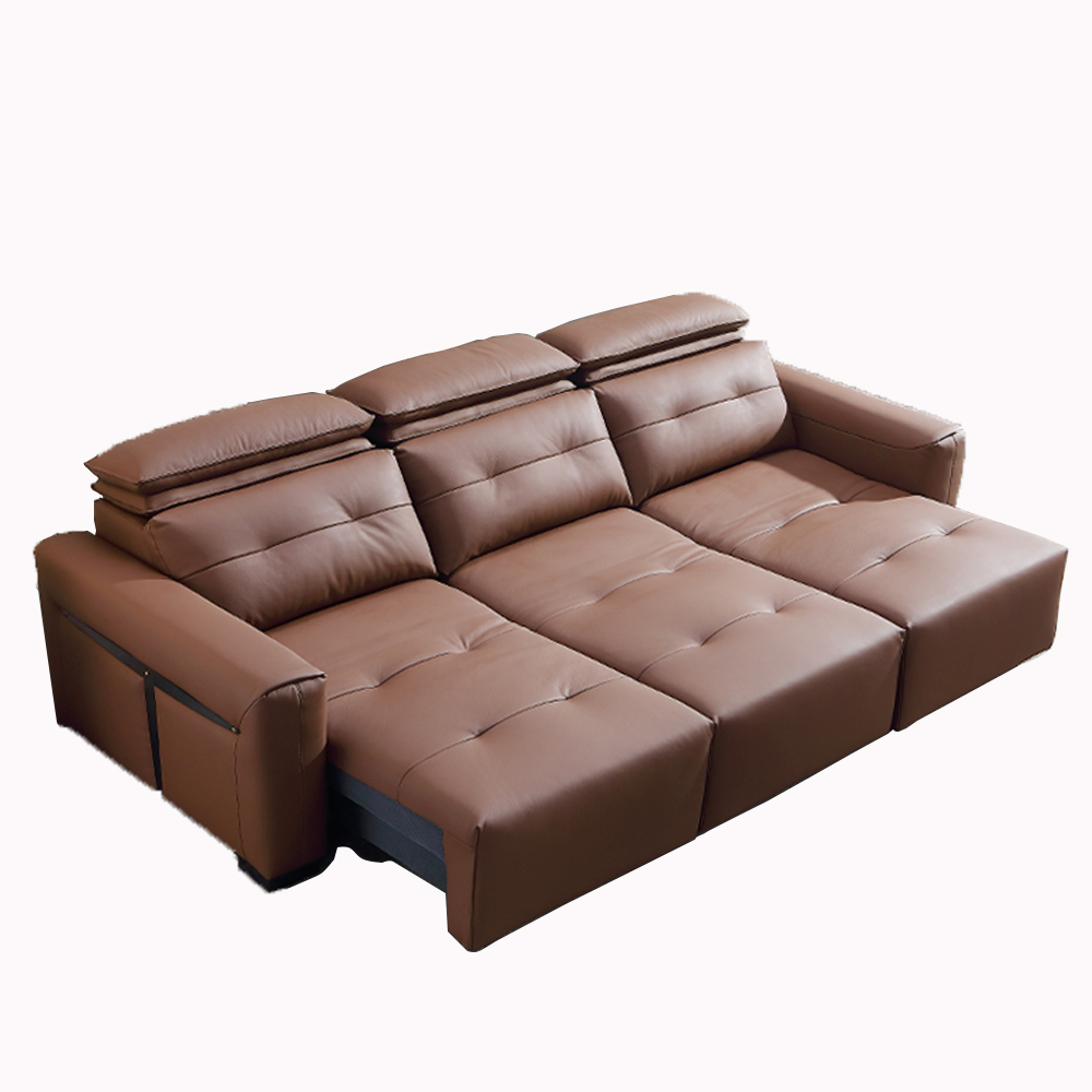 Home Cinema Furniture - Sofá-cama conversível elétrico de couro genuíno