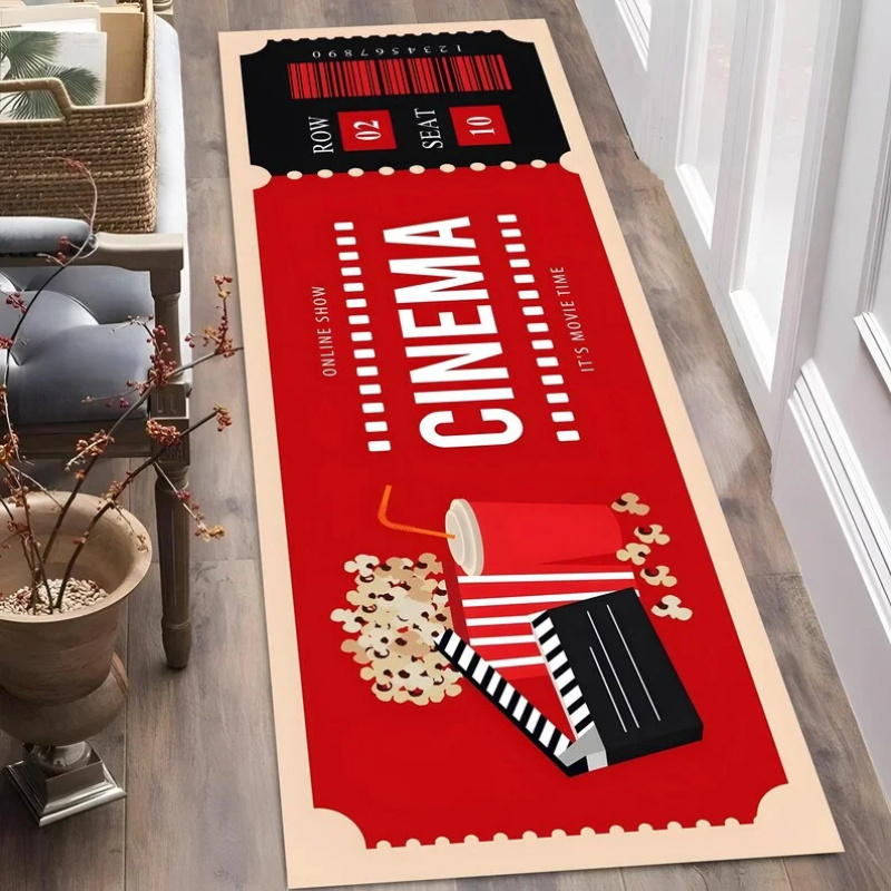 Home Cinema Tickets - Tapete Vintage com Tema de Cinema