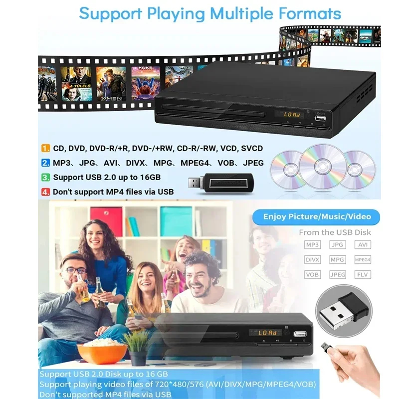 Novo Reprodutor de DVD Portáti - Home Cinema Dvd avaliação e preço