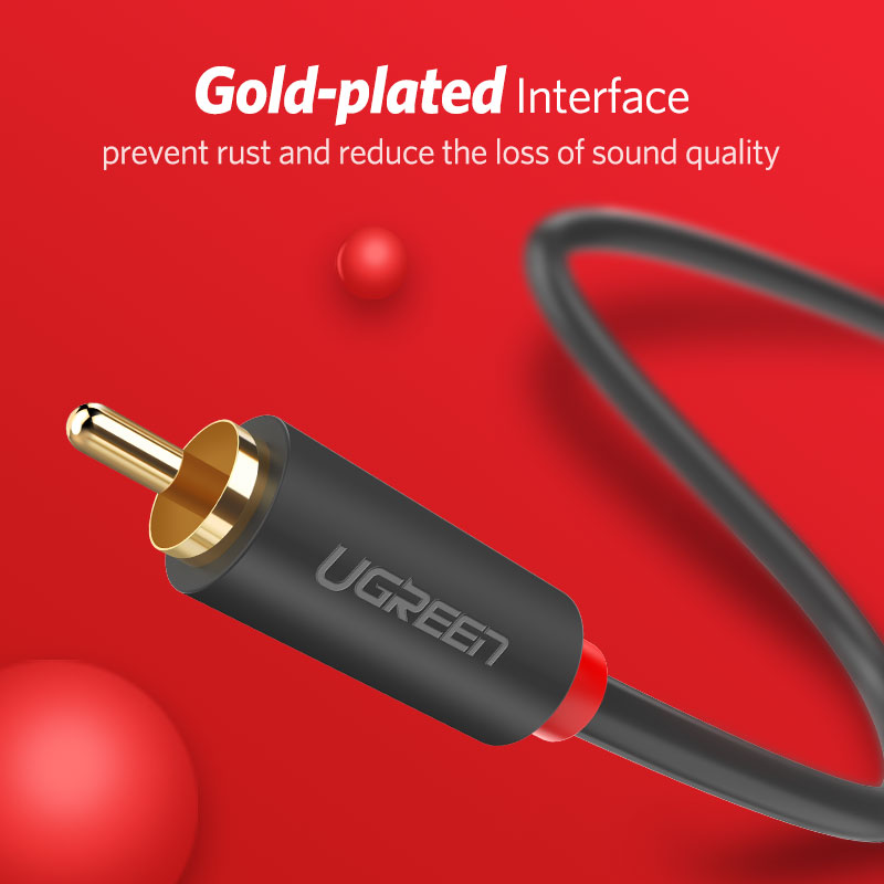 2RCA para 2 UGREEN RCA Macho p - Home Cinema Furniture avaliação e preço