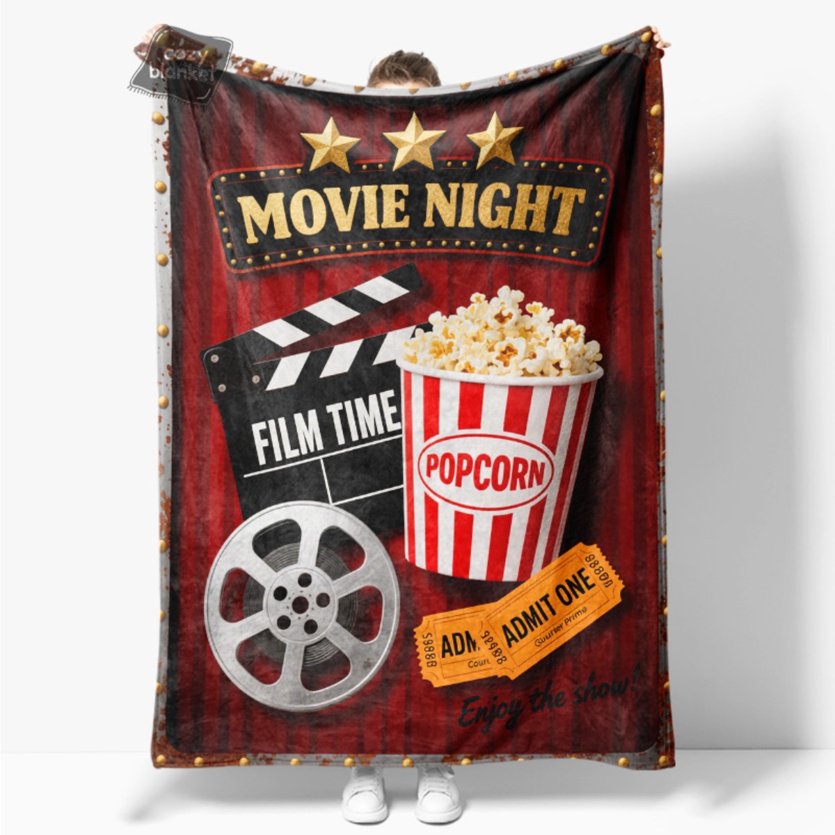 Manta de Cinema Retrô para Noi - Home Cinema Tickets avaliação e preço
