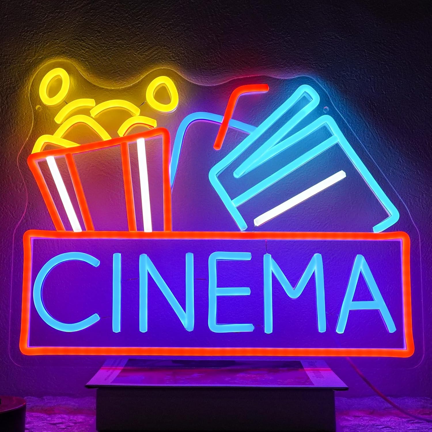 Cinema sinal de néon alimentad - Home Cinema Setup avaliação e preço