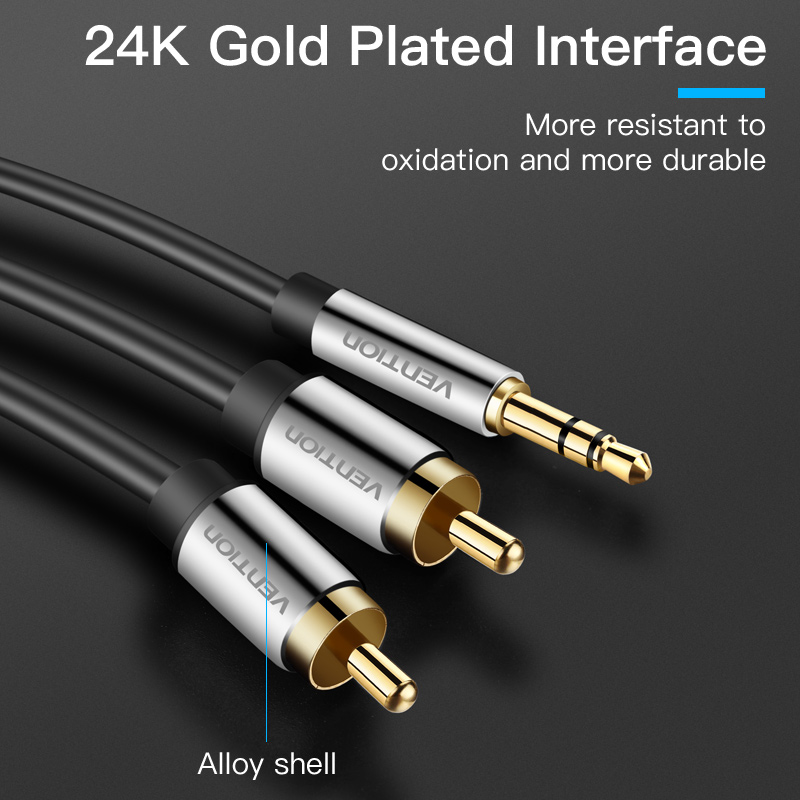 Vention cabo rca 3.5 para 2rca - Home Cinema Furniture avaliação e preço