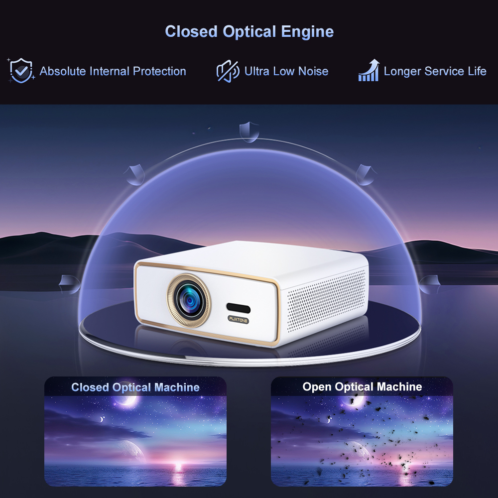 Projetor Portátil Flixtone E90 - Home Cinema Setup avaliação e preço